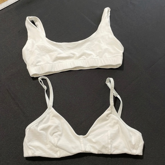 Everlane Other - Sz S Everlane cotton bra bundle (white)